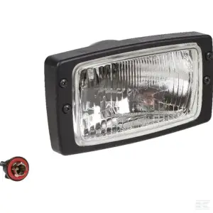 Forlygte Halogen, firkantet, 12/24 V, 182x94x102 mm