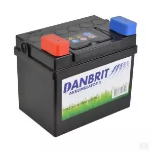 Batteri 12n24-4a 12V 28A med syre koldstartstrøm 250A, + til venstre