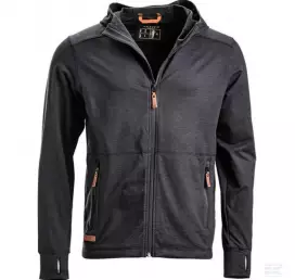 Cardigan med h&aelig;tte Active fleece koksgr&aring;